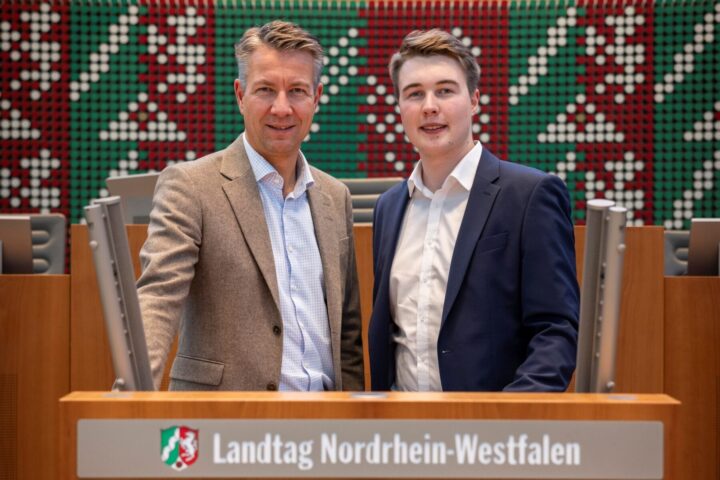 Paul Kraft über­nahm für drei Tage das Land­tags­man­dat von Mat­thi­as Kerkhoff MdL